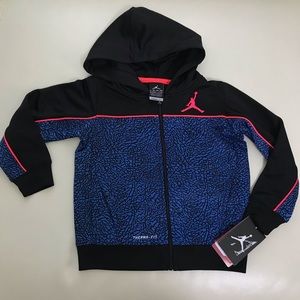 Jordan Therma-Fit neon and blue hoodie Jacket